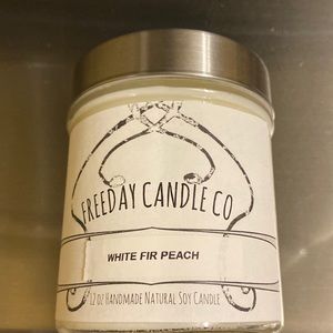 12oz Homemade Natural Soy Candle - White Fir Peach